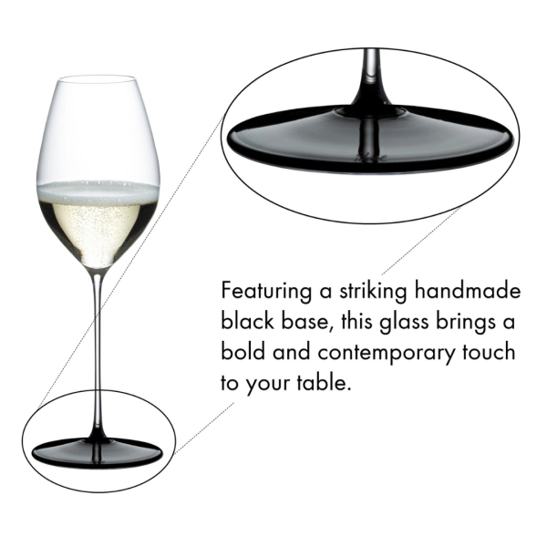 Riedel Fatto A Mano Black Tie Champagne / Sauvignon Blanc - Image 4