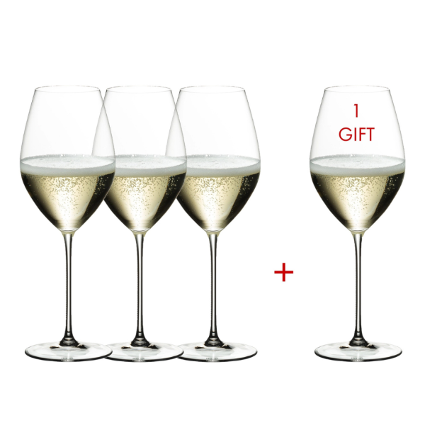 Riedel Veritas Champagne – Value Pack Buy 3 Get 4