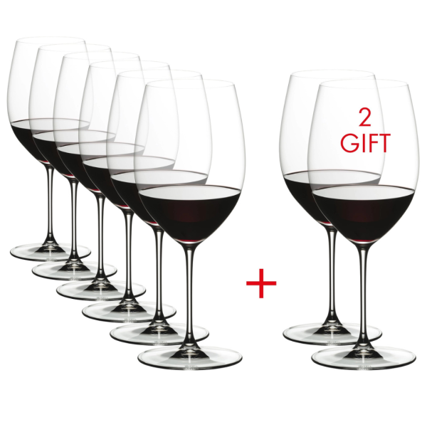 Riedel Veritas Cabernet Sauvignon/Merlot Glass – Value Pack – Buy 6 Get 8