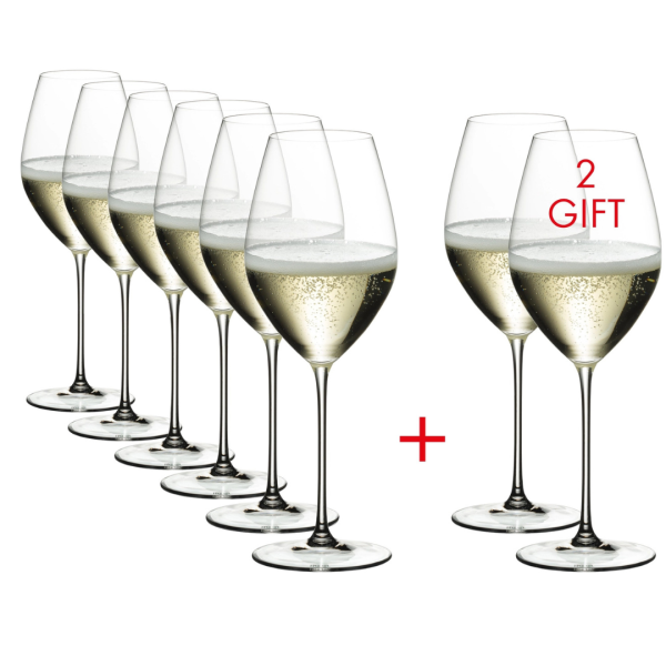 Riedel Veritas Champagne Glass – Value Pack – Buy 6 Get 8